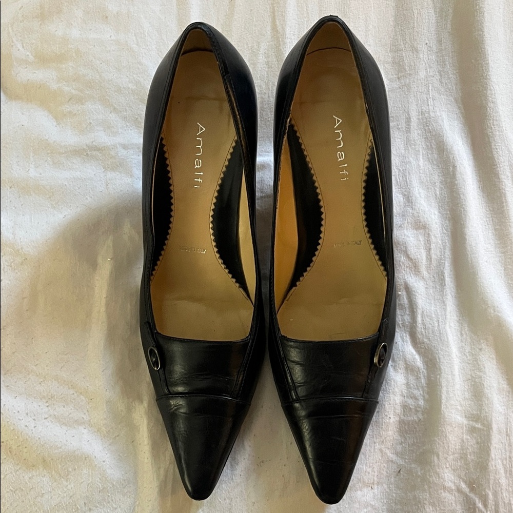 Amalfi Black Heels Sleek Professional Design